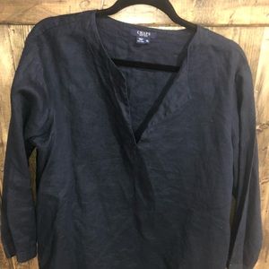 Chaps navy linen tunic